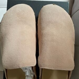 J crew Calf Suede with studs Marlow clog